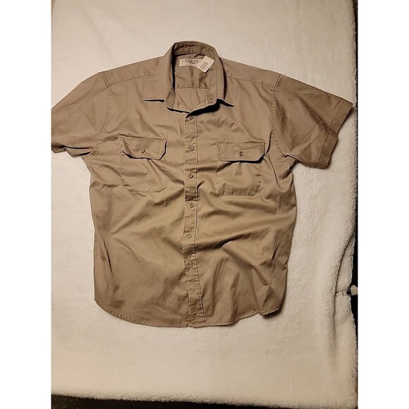 Vintage Big Mac Shirt Sz L Buttons biege - Picture 1 of 9